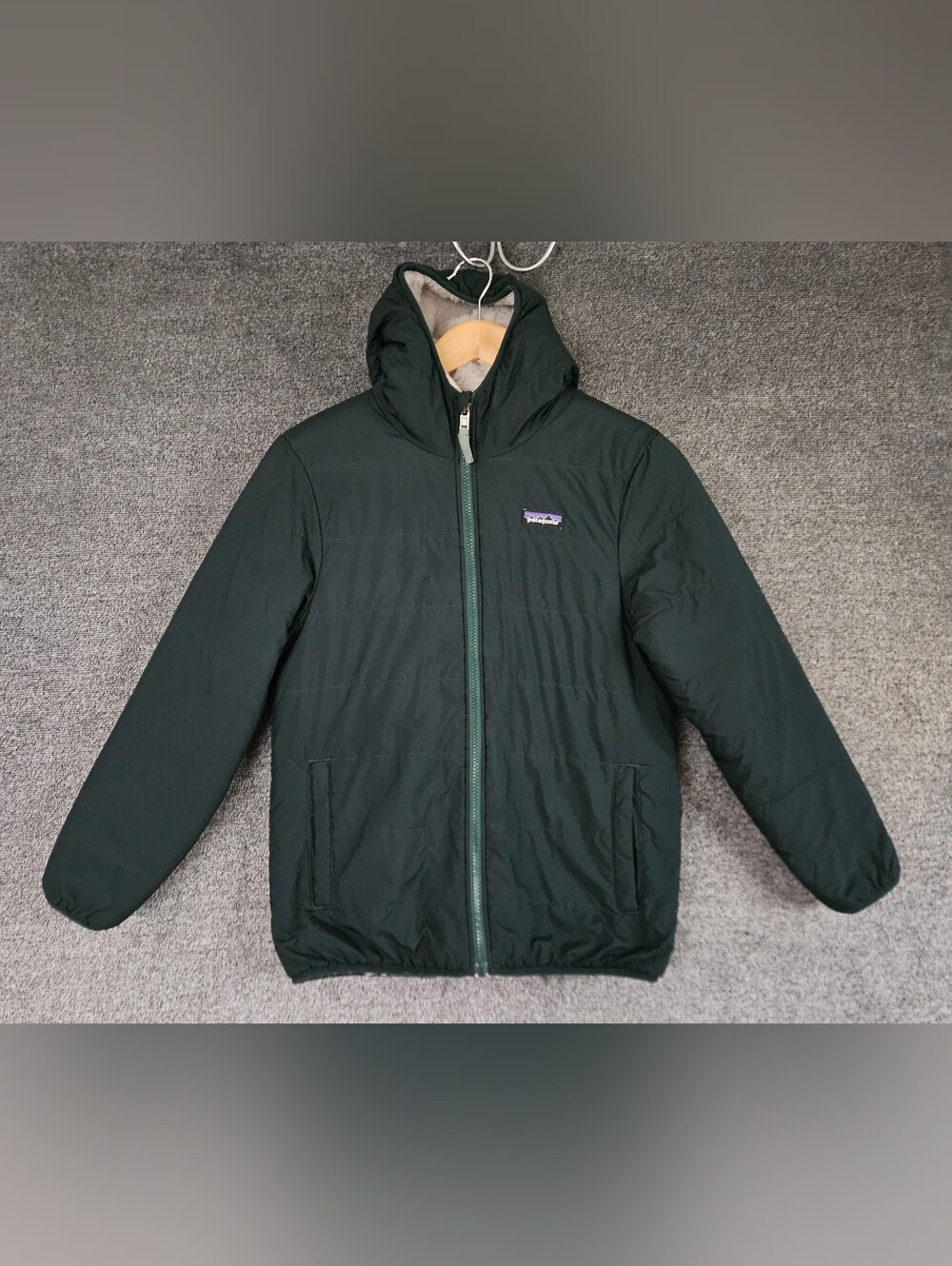 Patagonia Kids Ready Freddy Hoody Northern Green Gorpcore Utility Puffer Sz L12